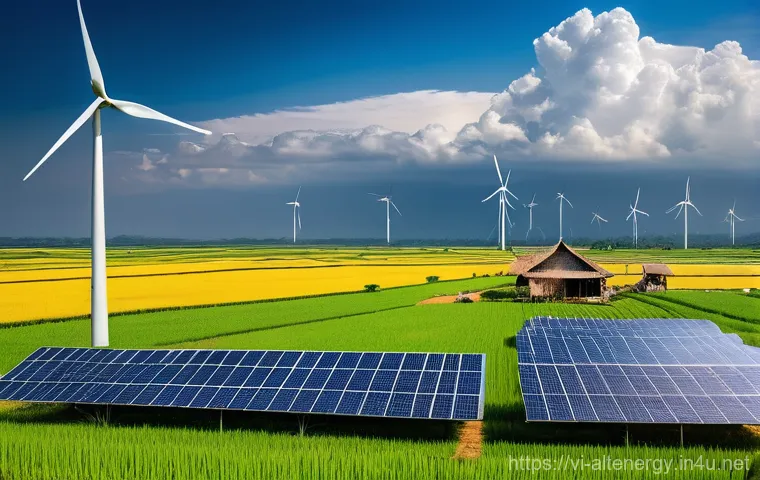 대체에너지와 국제 시장 - **Prompt 1: A Vision of Green Energy Triumph in Vietnam and Globally**
    "An awe-inspiring, panora...