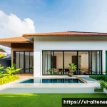 대체에너지의 기술적 발전 - **"A vibrant, modern Vietnamese family home in the suburban district of Thủ Đức, Ho Chi Minh City, f...
