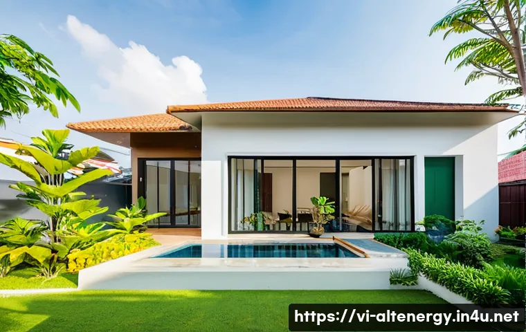 대체에너지의 기술적 발전 - **"A vibrant, modern Vietnamese family home in the suburban district of Thủ Đức, Ho Chi Minh City, f...