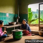 바이오매스 연료 - **A Vietnamese farmer's pride in green energy:** A close-up portrait of a resilient Vietnamese farme...