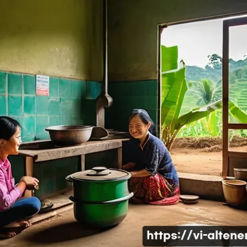 바이오매스 연료 - **A Vietnamese farmer's pride in green energy:** A close-up portrait of a resilient Vietnamese farme...