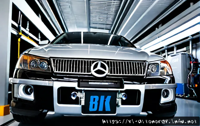 Home 16 자동차용 수소 연료전지 - Photorealistic close-up of a modern hydrogen fuel cell powertrain installed in a clean passenger car...